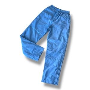 Eddie Bauer Women's Rip Stop Blue Nylon Athletic Vintage Y2K Track Pants Small